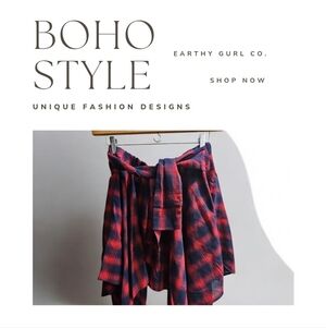 Plaid Red and Blue Women's Fairy Core Skirt